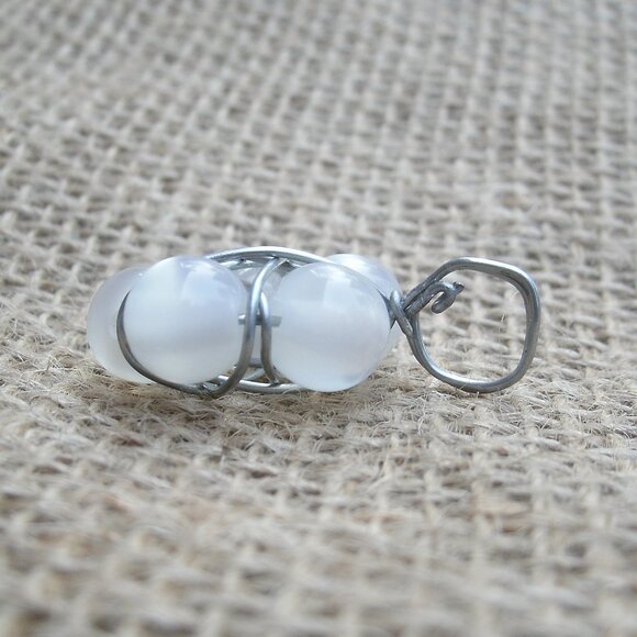 Handmade Aqua Aura Beads Star Flower Pentacle Pendant - Picture 4 of 8